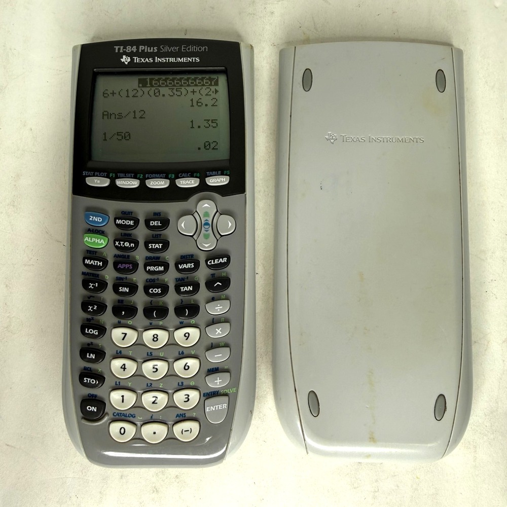Texas Instruments TI-84 Plus Silver Edition Graphing Calculator Tested Working